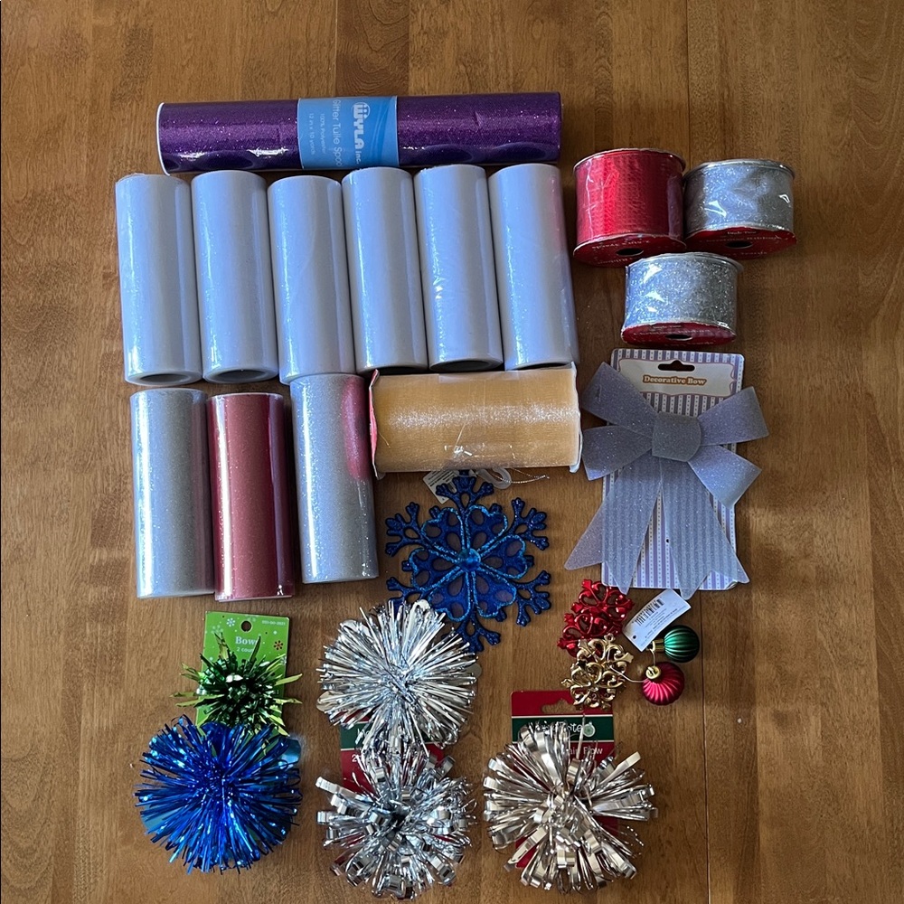 Festive Holiday Craft Collection with Blue and Silver Accents
